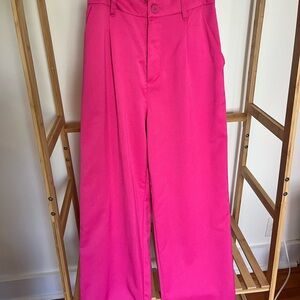 Vibrant Pink Wide-Leg Pants